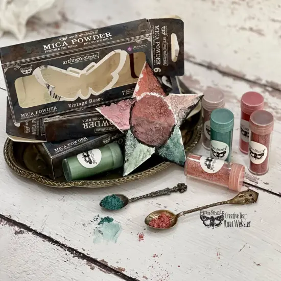 Art Ingredients - Mica Powder Set - Vintage Roses - 6 bottles x 7 grams each {3}