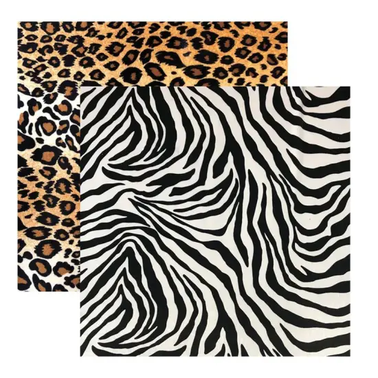 Safari Printed Stretch Velvet Fabric Zebra {6}