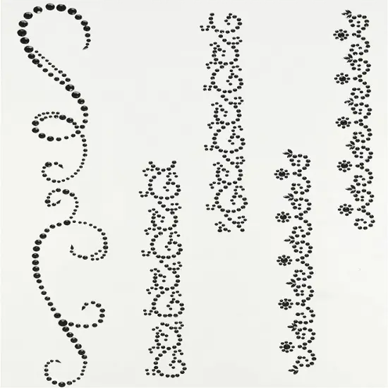 Say It In Crystals Borders Black {1}