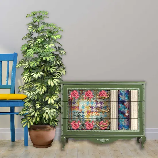 Decoupage Decor Tissue Paper 19x30 - Cece Lovely Stiches - 1 sheet, 19"x30" {2}