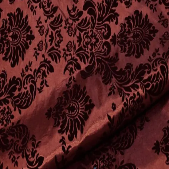 60" Wide Damask Flocking Taffeta Fabricfor Curtains Apparel and Decor Fuchsia Damask {4}