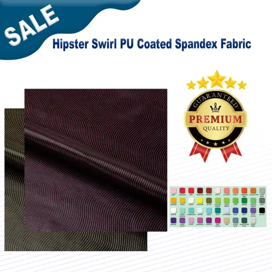 Hipster Swirl PU Coated Spandex Fabric {2}