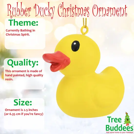 Tree Buddees Fun Rubber Ducky Christmas Ornament {2}