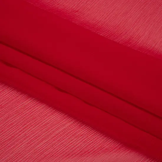 1 Yard Red Sheer Crinkled Silk Chiffon Fabric for Flowing Dresses Scarves 43 inch Width {4}