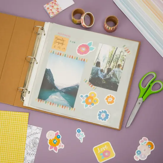 50-Pack 12x12 Scrapbook Refill Pages, Protective Sleeves, Page Protectors for Memory Books, Hole Punched, Durable Plastic Material (Clear, 0.16 mm Thick) Bulk Pack {3}