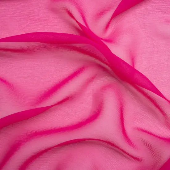 1 Yard Magenta Haze Sheer Crinkled Silk Chiffon Fabric for Flowing Dresses Scarves 43 inch Width {1}