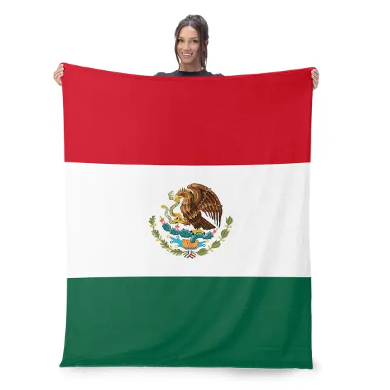 Country Flag Silk Touch Throw Blanket Mexico {2}
