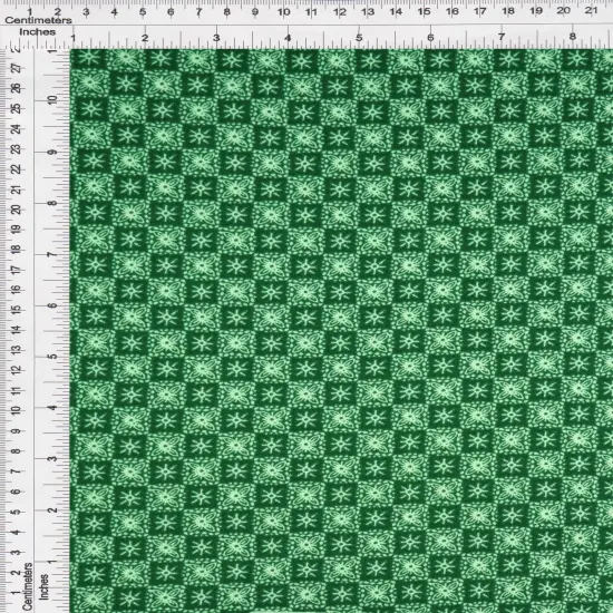 1 Yard Geometric DTY Brushed Knit Fabric Soft Stretch 58/60 Inches Wide GREEN {4}