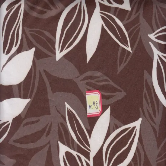 1 Yard Brown Leaf Print DTY Brushed Fabric Soft Lightweight Stretch Polyester 58/60 Inch Wide {3}