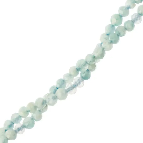 John Bead Earth's Jewels 15in Semi-Precious Facetted Round Natural Stone Bead Strand {1}