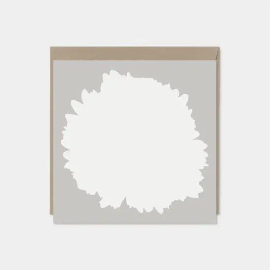 White Flower Silhouette Card {1}