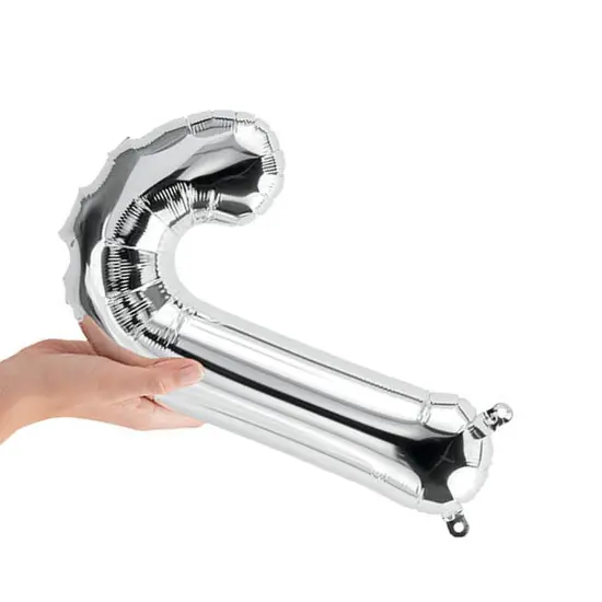 NorthStar Balloons&reg;16" Silver Letter J Balloon Air Fill Only {2}