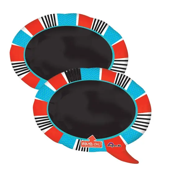 Anagram&reg; 28 Inch Red Blue Word Bubble Balloon {4}