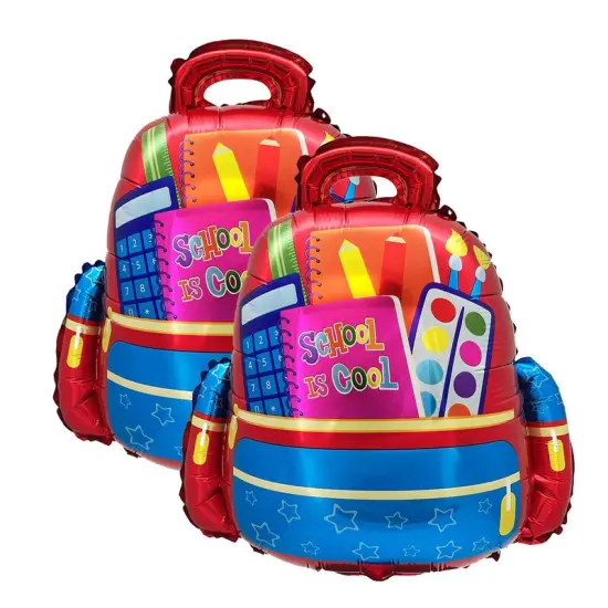 LA Balloons&reg; 24 Inch School Is Cool Backpack Red Balloon {4}
