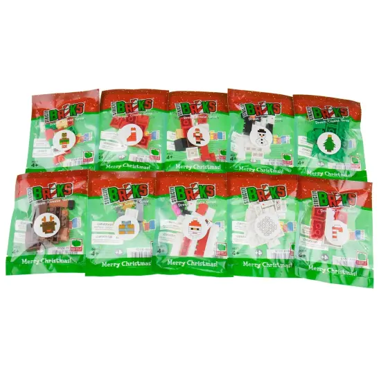 Strictly Briks Building Bricks and Blocks Set, 3D Christmas Themed Bricks, 10 Pack, 100% Compatible with All Major Brick Brands, For Kids Ages 4+ {2}