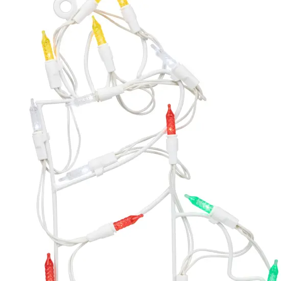 Northlight LED Lighted Candle Christmas Window Silhouette Decoration - 12" - Multi Lights White {7}