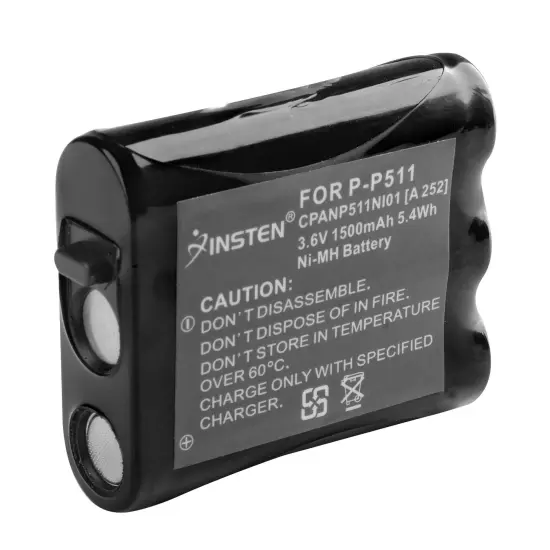 Insten P-P511 Type 24 Replacement Ni-MH Battery HHR-P402A HHR-P402 for Panasonic Cordless Phone KX-FPG371 KX-TG2236S Black {1}