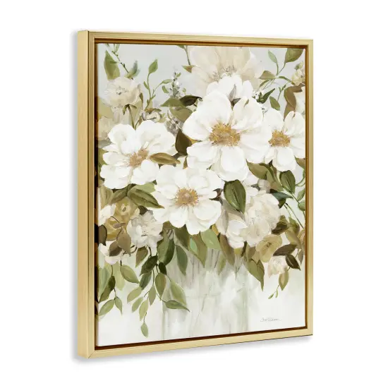 Stupell Industries Earthy Green & White Magnolias Floating Frame By Carol Robinson {3}