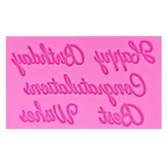 Congratulations & Best Wishes Silicone Mold Flexible Candy {4}