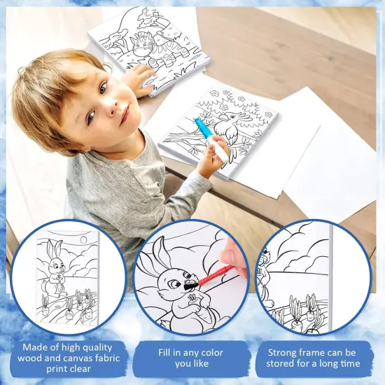 5x7Inch - 24 Pcs Pre Drawn Canvas for Painting for Kids Adults {3}