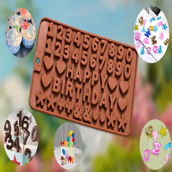 Numbers Silicone Mold Flexible Candy, Chocolate & Jelly Mold for DIY Treats and Baking {5}