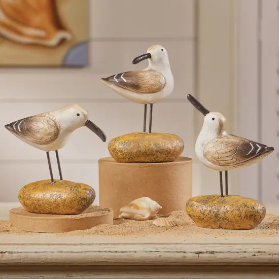 Collections Etc Hand-Painted Seabird Sitters - Set of 3 {1}