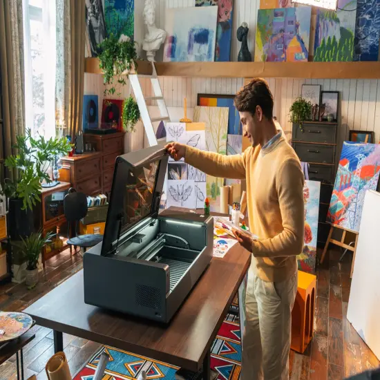 xTool P2 55W CO2 Laser Engraver+Fire Safety Set {4}