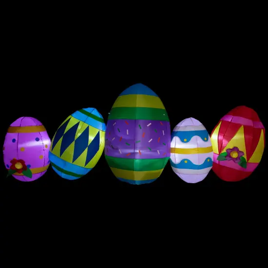 Northlight Inflatable Lighted Easter Eggs Outdoor Decoration - 10' Multi {4}