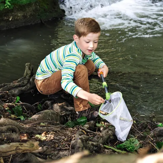 HABA Terra Kids Scoop Net &ndash; Bug Catcher for Kids with Telescopic Handle, Fun & Durable Outdoor Play Toys & Science Toys for 5 & Up Multicolor {4}