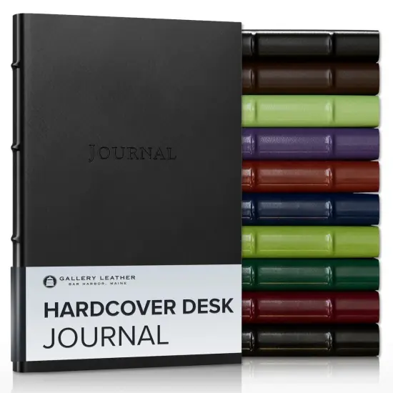 Hardcover Desk Journal by Gallery Leather - 8"x5.5" Freeport Black {1}