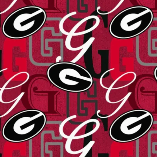 Licensed NCAA University of Georgia Letters Cotton Fabric by the Yard {1}