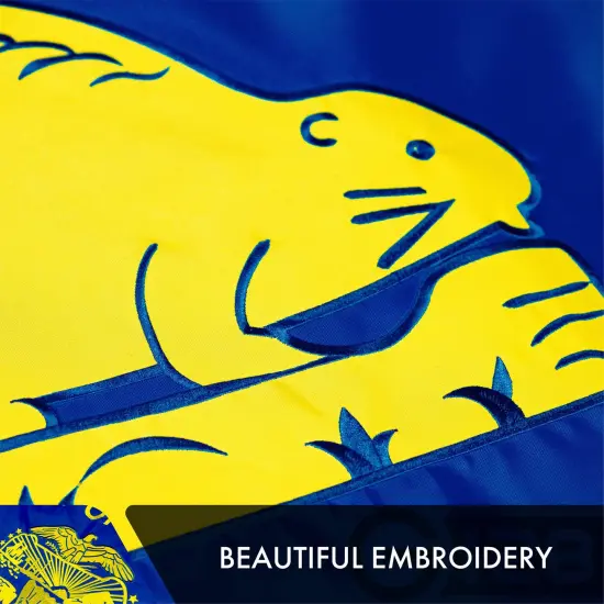 Oregon OR State Flag 3x5 Ft 3-Pack Double-sided Embroidered Polyester By G128 {4}