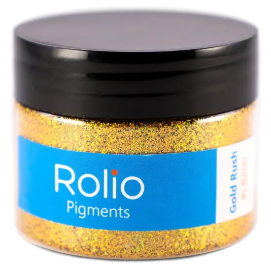 Rolio - 1 Jar Vibrant Holographic Glitter (Gold Rush) - 1 oz {1}