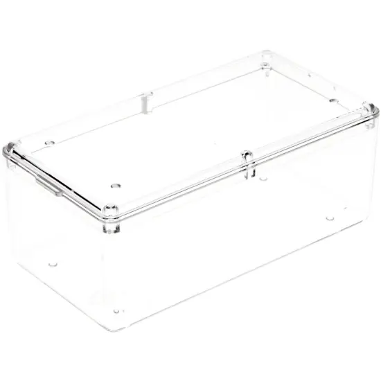 Pioneer Plastics 155C Clear Rectangular Plastic Container, 4.3125" W x 2.25" D x 1.75" H {1}