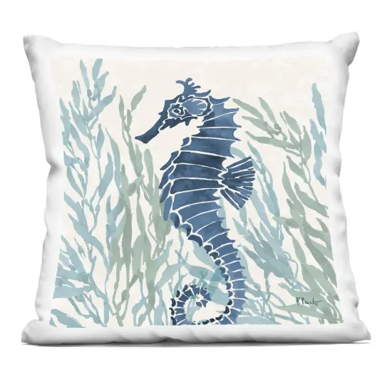 Stupell Industries Radiant Sea Life Seahorse Indoor Pillow, 18 x 7 x 18 {1}