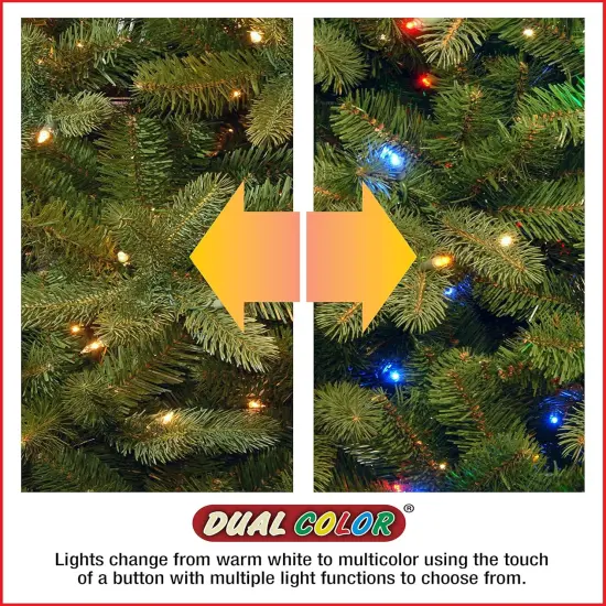 9 Feet -Christmas Garland, Green, North Valley Spruce, Dual Color LED Lights {6}