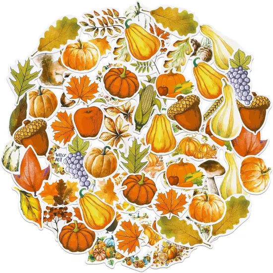250 Pieces Cute Fall Stickers for Scrapbooks {1}