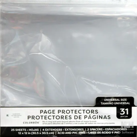 Colorbok Universal 12 x 12 Top Loading Scrapbook Page Protectors Value Pack {1}