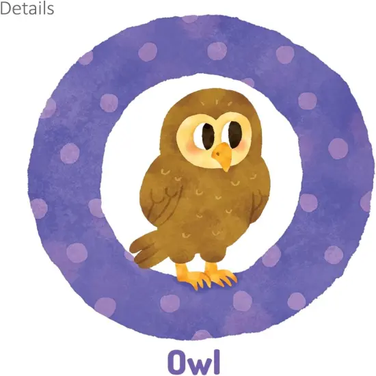 Watercolour Animal Alphabet ABC Kids Wall Stickers {4}