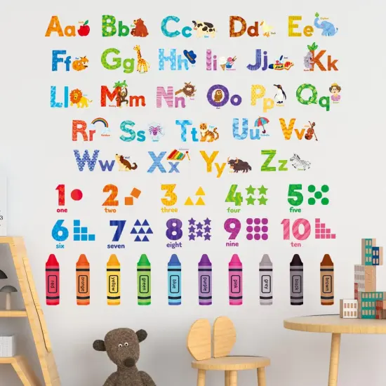 Animal Alphabet Numbers Colour Decals Stickers {4}