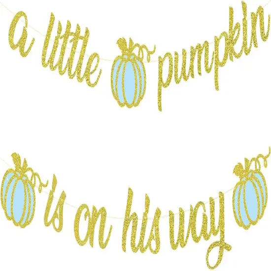 A Little Pumpkin is On His Way Banner,Little Pumpkin Banner {1}