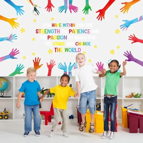 Bulletin Board Decorations Colorful - Handprint {4}