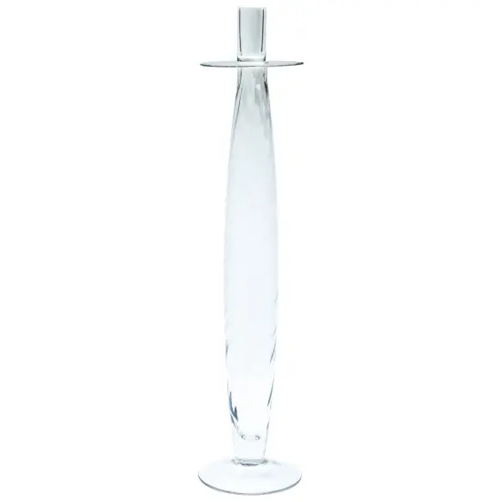 Northlight Swirled Glass Taper Candle Holder - 20" Clear {5}