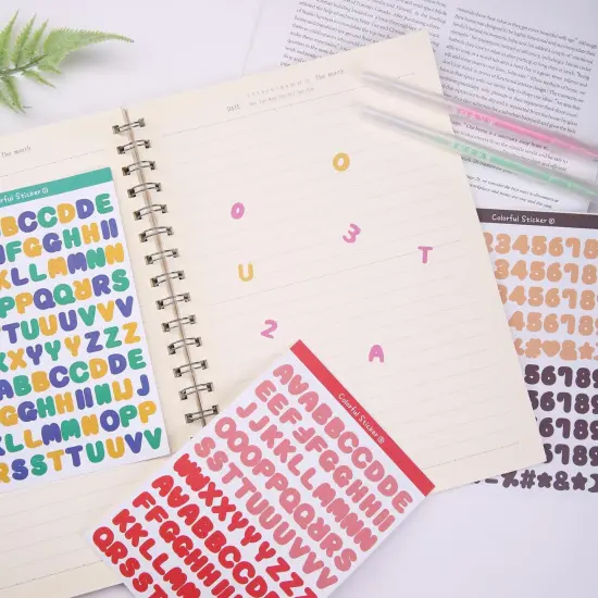 2400 Pieces Small Colorful Vinyl Letter Stickers {5}