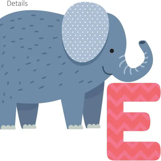 Colourful Animal Alphabet ABC Kids Wall Stickers {2}