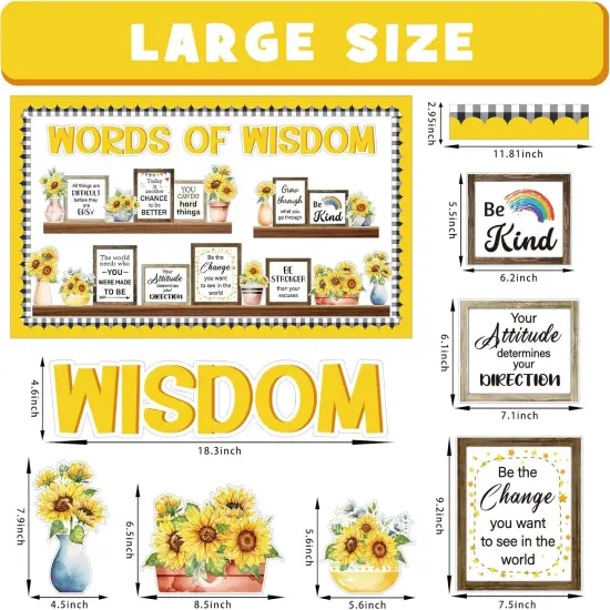 Sunflower Bulletin Board Decorations Set {2}