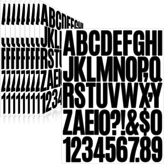 470 Pcs 10 Sheets Letter Stickers {1}