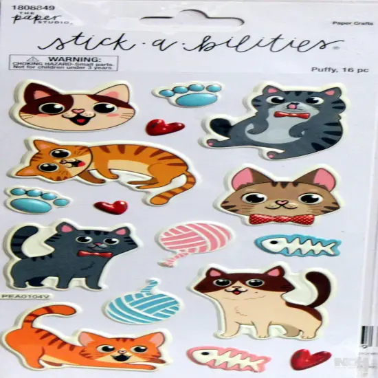 Stick-A-Bilities Cat Puffy Dimensional Stickers {1}
