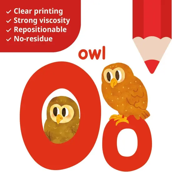 Alphabet Numbers and Colouring Pencils Wall Stickers Decals {4}