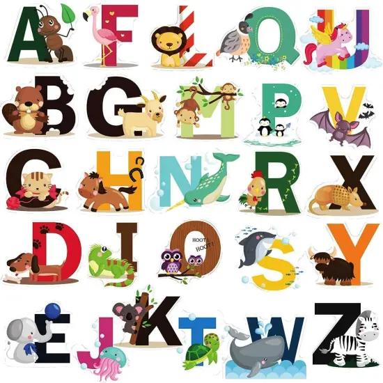 Animal Alphabet Kids Wall Decals {1}